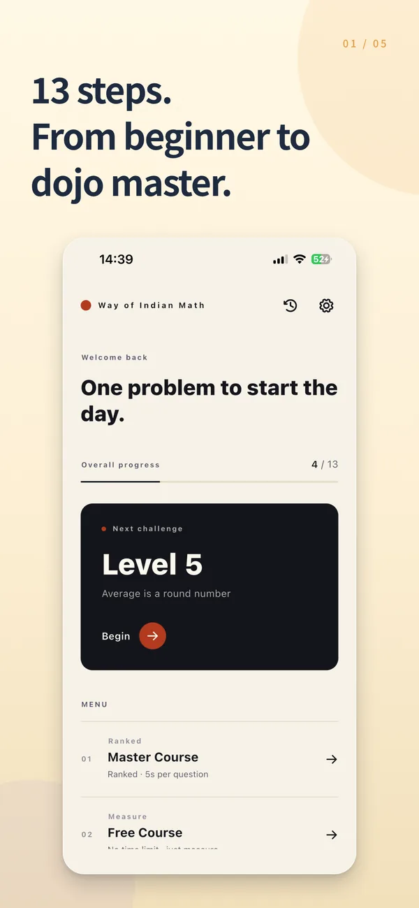 Indian Calculations — screen 1